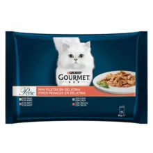 پوچ گربه گورمت مدل Perle Fine Cuts in Jelly Multipack وزن 85 گرم بسته 4 عددی