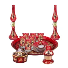 سرويس چای خوری 17پارچه مدل شاه عباسي كد 2000