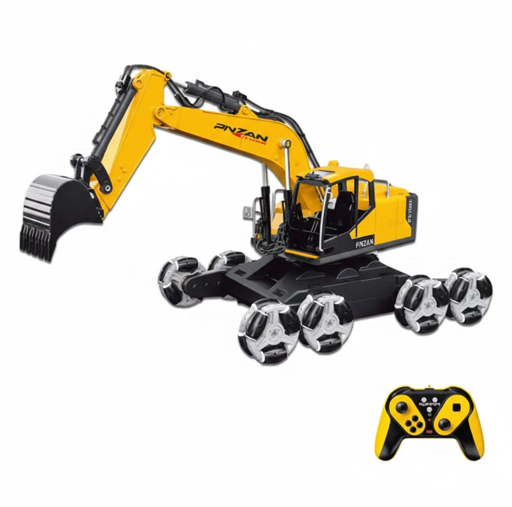 ماشین بازی کنترلی مدل بیل مکانیکی هشت چرخ طرح 15 کانال کد 9011 E