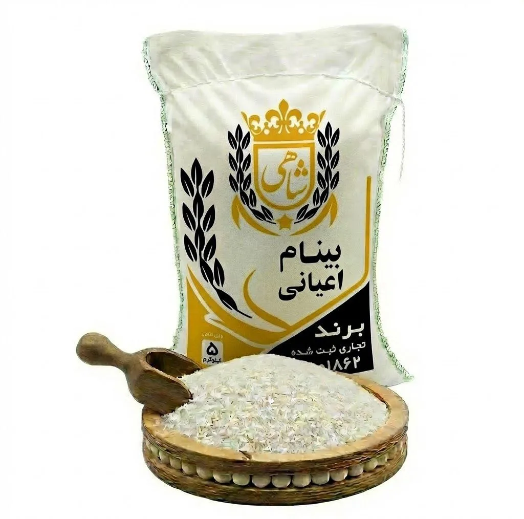 برنج ایرانی طارم بینام اعیانی فریدونکنار شاهی - 5 کیلوگرم