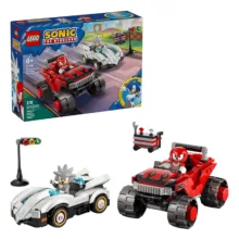 لگو 378 تکه سری LEGO Sonic the Hedgehog مدل Silver’s Car vs. Knuckles’ Monster Truck کد 77118