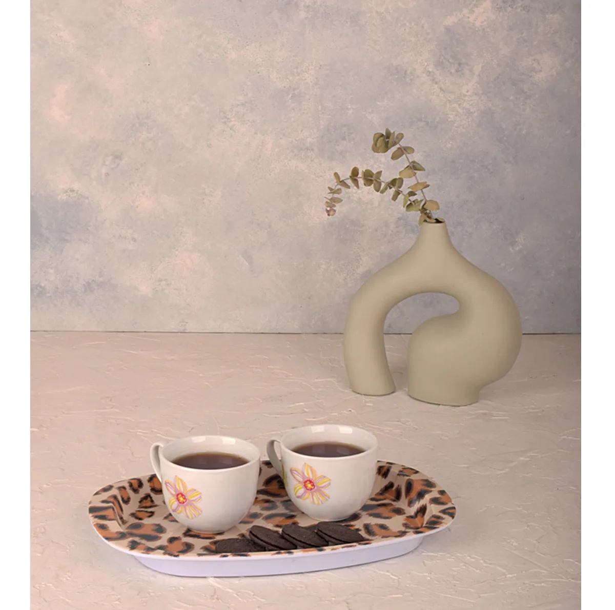 سینی بدون دسته مهروز مدل 6652 یوزپلنگ سایز 21×32 سانتی متر