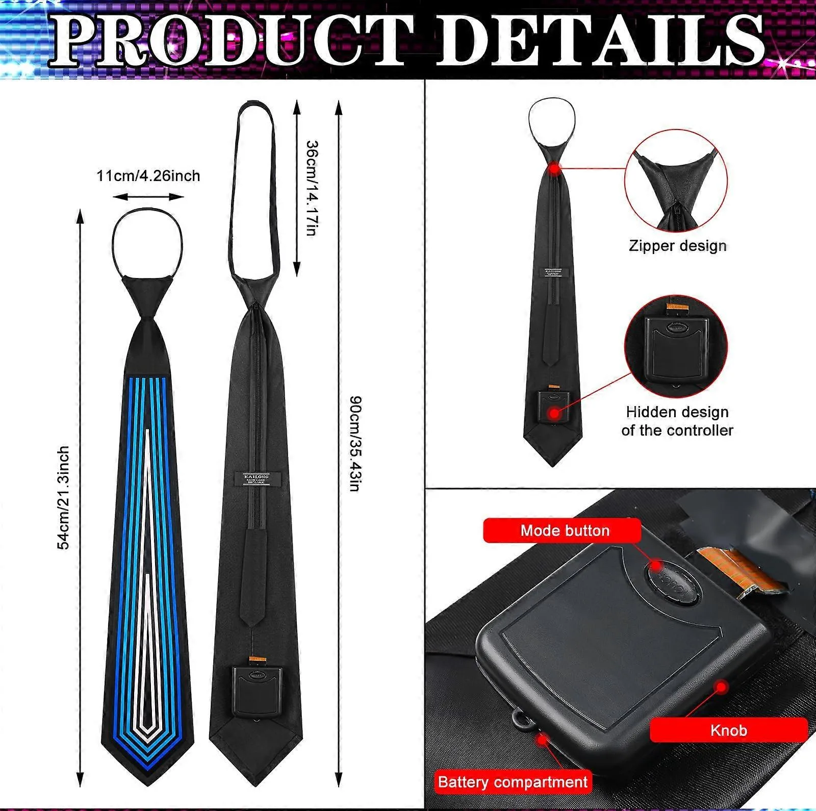 کراوات طرح LED_SoundActivated3