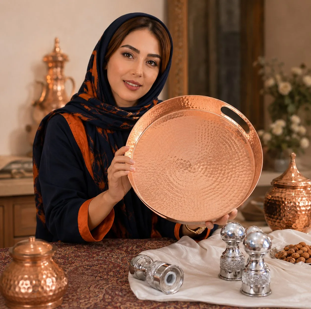 سینی مسی مدل گرد کد ZH413.1