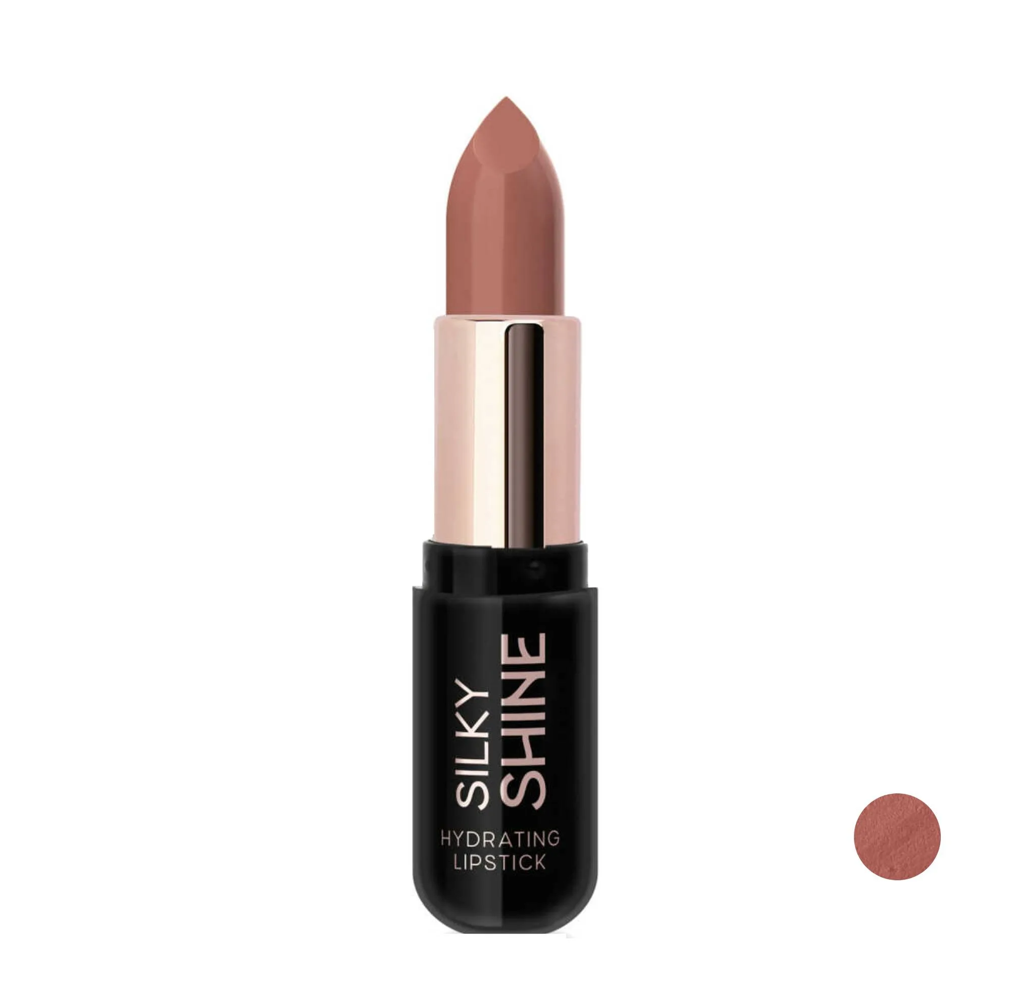 رژ لب جامد براق گلدن رز مدل Silky Shine شماره 205