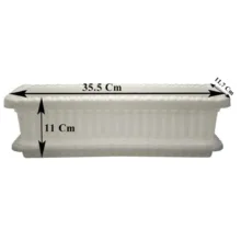 گلدان مدل پلاستیکی مستطیلی واریور کد 36 بسته چهار عددی