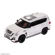 ماشین بازی ناب سل مدل نیسان پاترول فلزی موزیکال چراغدار عقب کش کد Musical and Light-Up Metal Patrol Toy Car