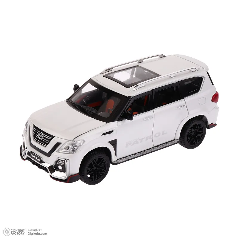 ماشین بازی ناب سل مدل نیسان پاترول فلزی موزیکال چراغدار عقب کش کد Musical and Light-Up Metal Patrol Toy Car