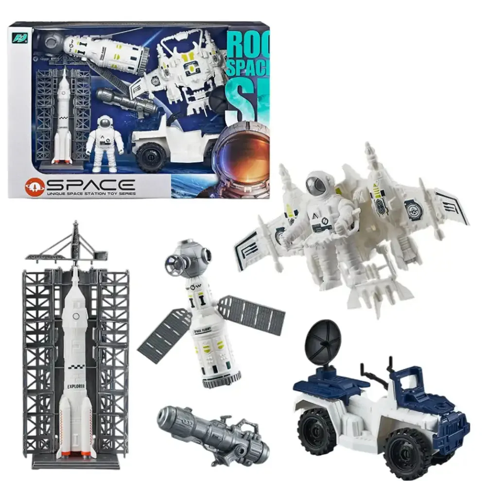 اسباب بازی مدل شاتل فضایی طرح Space unique station toy series کد 143-3 مجموعه 7 عددی