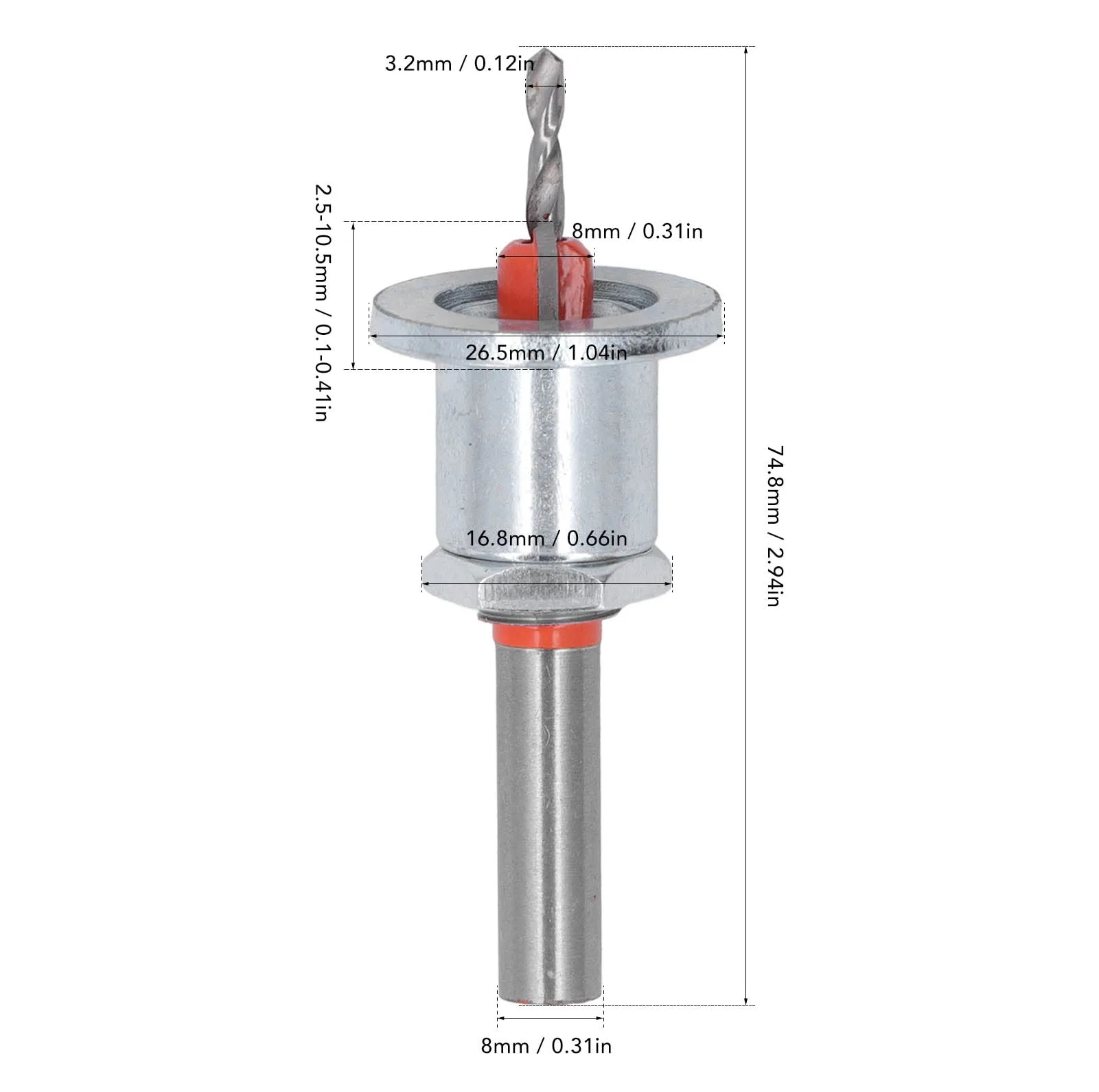 مته خزینه مدل adjustable depth