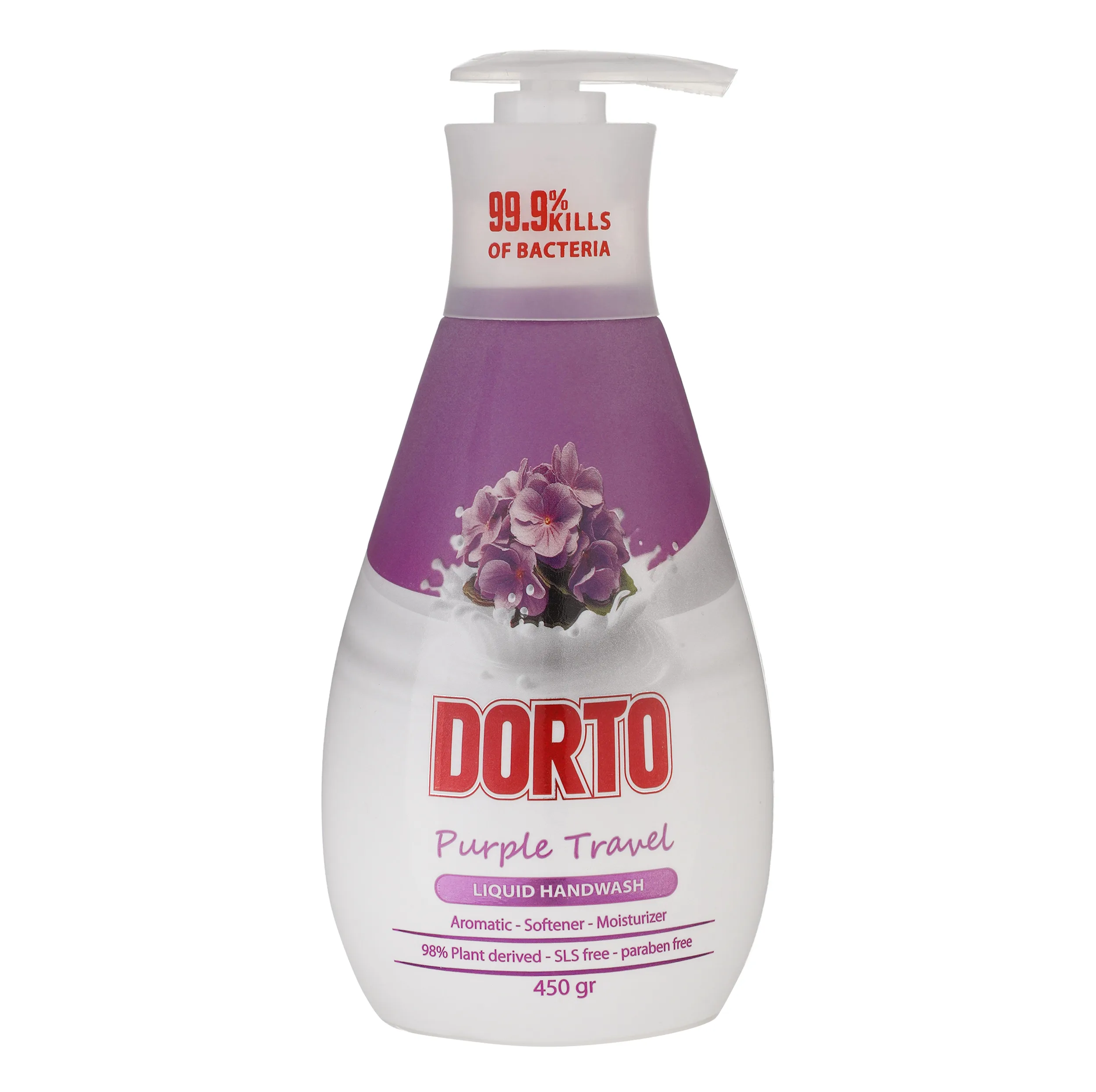 مایع دستشویی کرمی دورتو مدل Purple Travel وزن 450 گرم