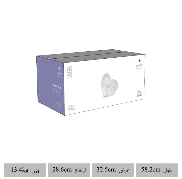 سرویس غذاخوری 29 پارچه چینی زرین ایران مدل نئوکلاسیک گلاریس درجه عالی