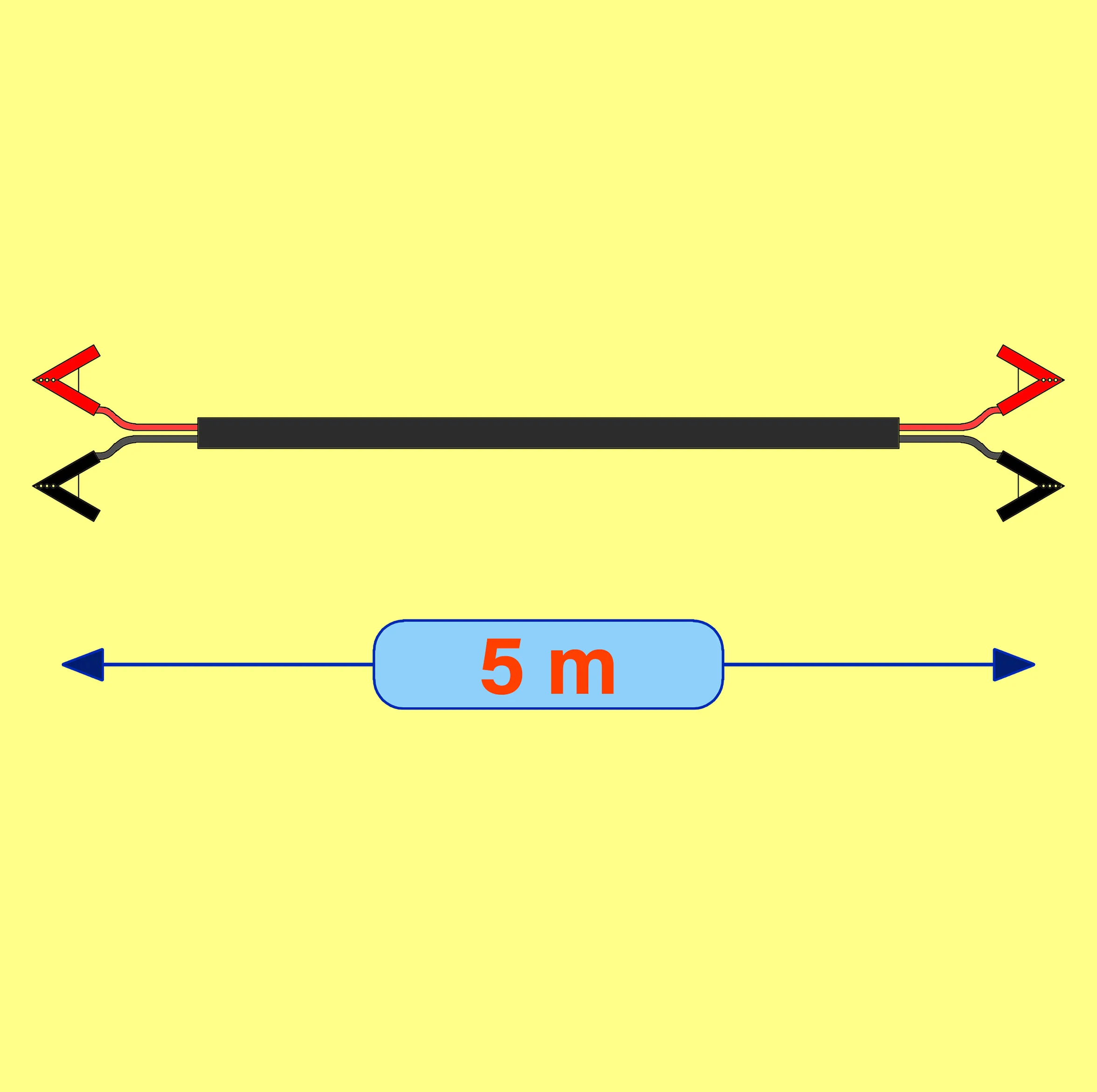 کابل اتصال باتری به باتری خودرو مدل Cross 1000A-5m