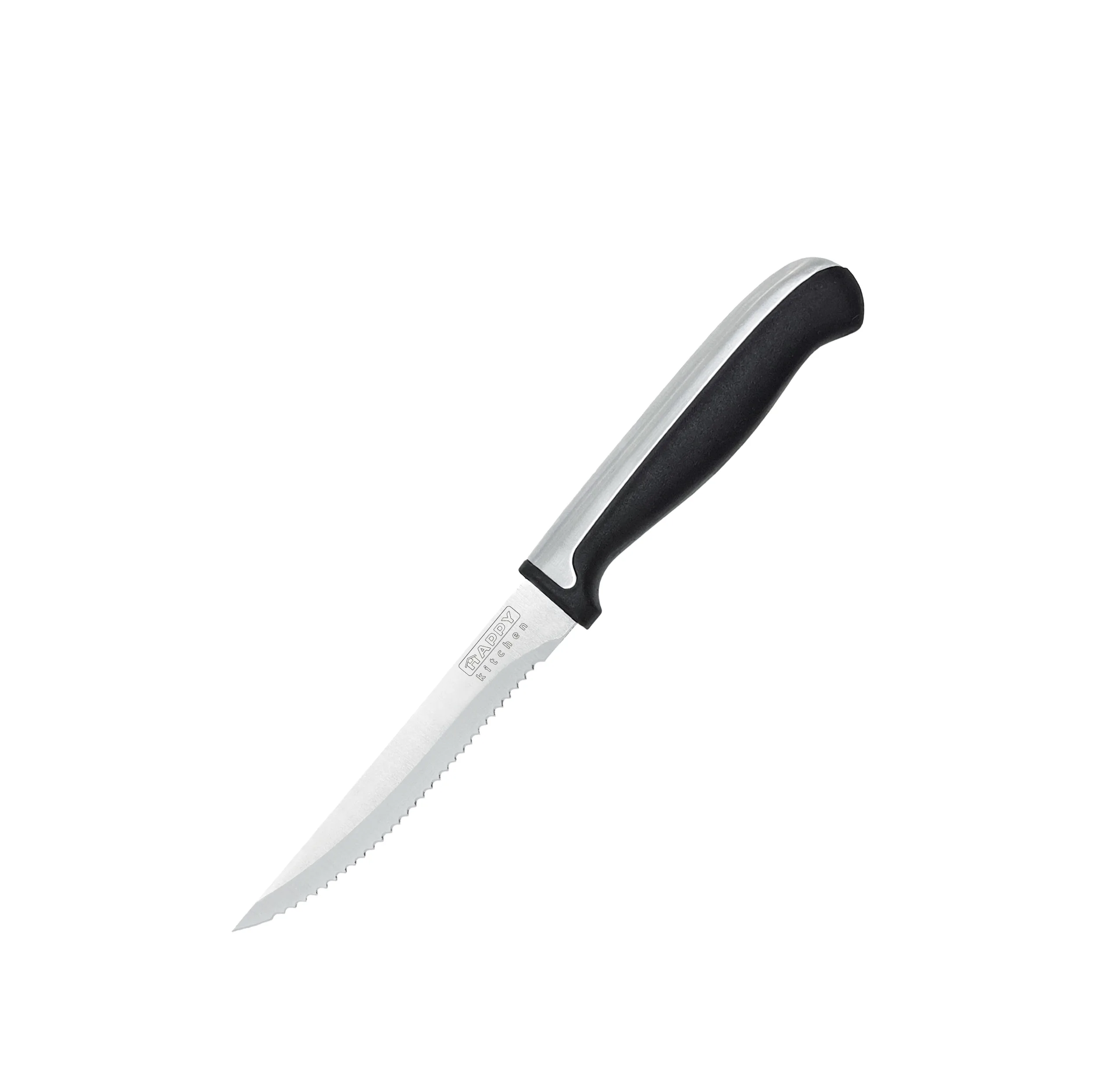 سرویس چاقو 11 پارچه با تیغه استیل و با دسته استیل و باکالیت هپی کیچن مدل Stone Knife 11