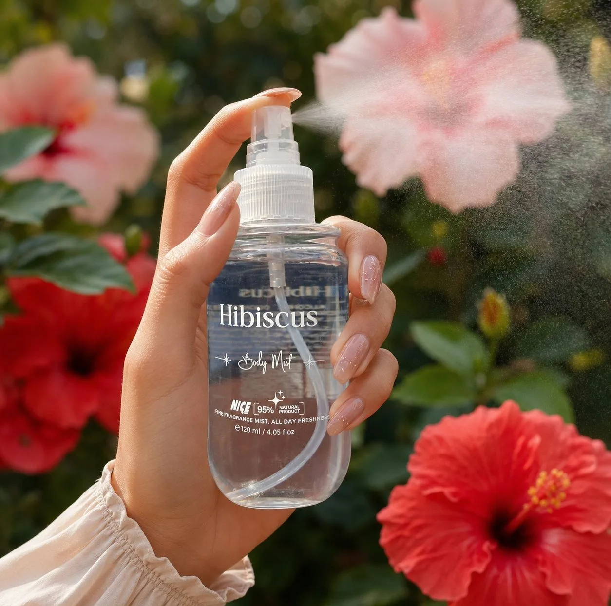 بادی میست زنانه نایس پاپت مدل Hibiscus با رایحه شیرین و گلی حجم 120 میلیلیتر