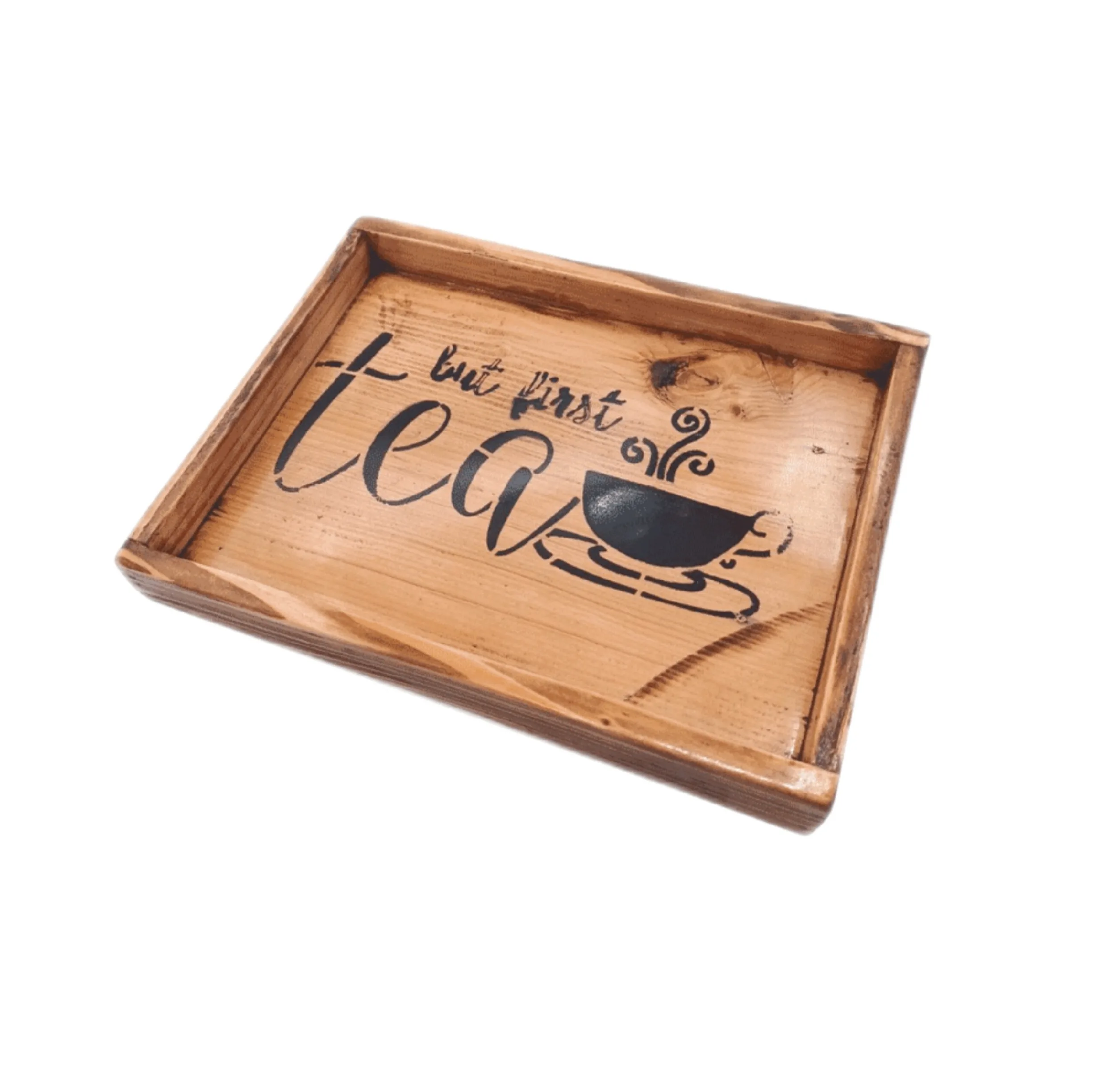 سینی بدون دسته طرح چای کد ST01 سایز 22×16 سانتی متر