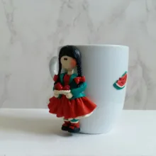 ماگ سرامیکی مدل هندوانه و انار کد L882