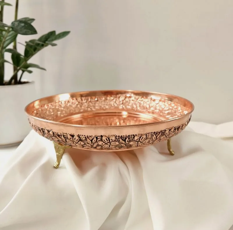 شیرینی خوری مسی مدل اطلس کد ZH434.2