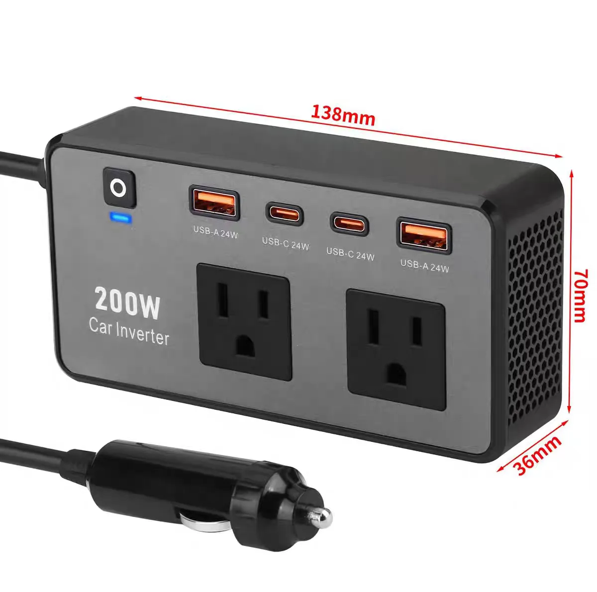 اینورتر خودرو فکسیت مدل 200W SB200