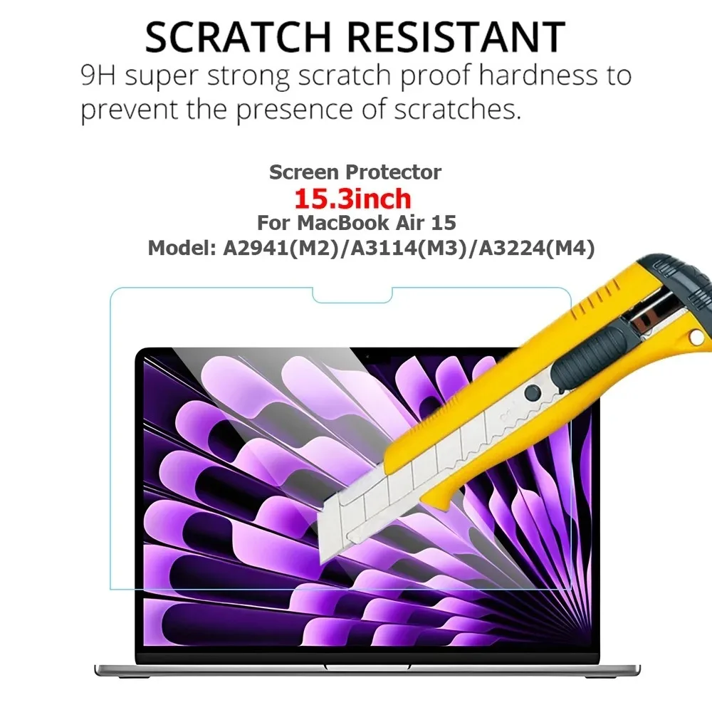 محافظ صفحه نمایش شیشه ای بادیگارد مدل TabG مناسب برای لپ تاپ اپل MacBook Air 15.3 inch M2 / M3 / M4