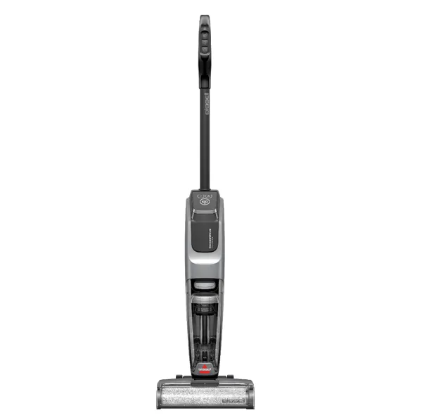جارو شارژی عصایی بیسل مدل CrossWave OmniForce EDGE 4000E با باتری 2500mAh، توان مکش 31 AirW، سه حالت کاری PowerVac، PowerMop و Turbo، مخزن زباله 660 میلی‌لیتری، مخزن مایعات 440 میلی‌لیتری، برس خودتمیزشونده و فناوری ZEROGAP