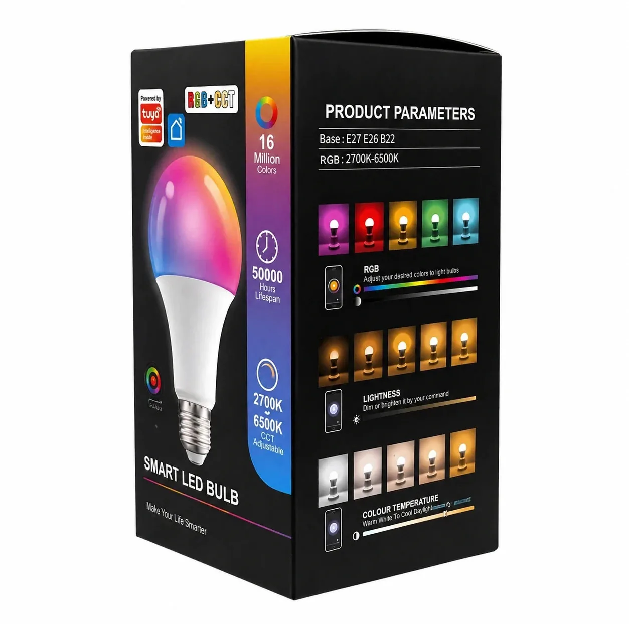 لامپ ال ای دی هوشمند 6 وات مدل smart led bulb پایه E27