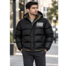 کاپشن کوتاه مردانه شمعی باکسی مدل Da-Km-Az-HE-M-2026 1004