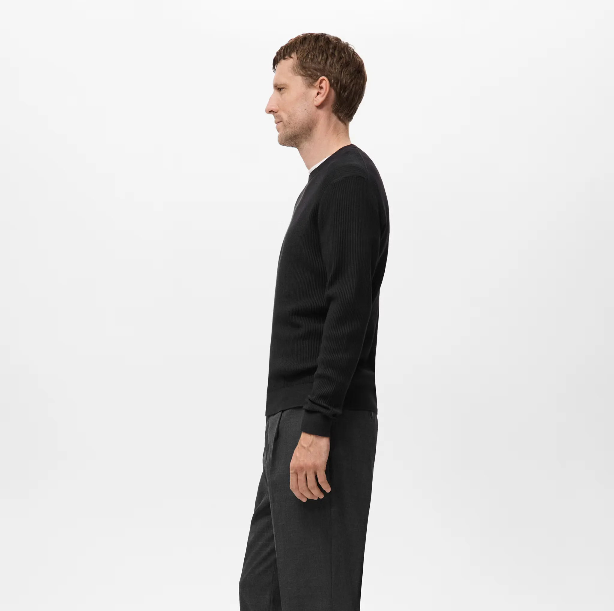 پلیور یقه گرد مردانه مانگو مدل REGULAR FIT COTTON