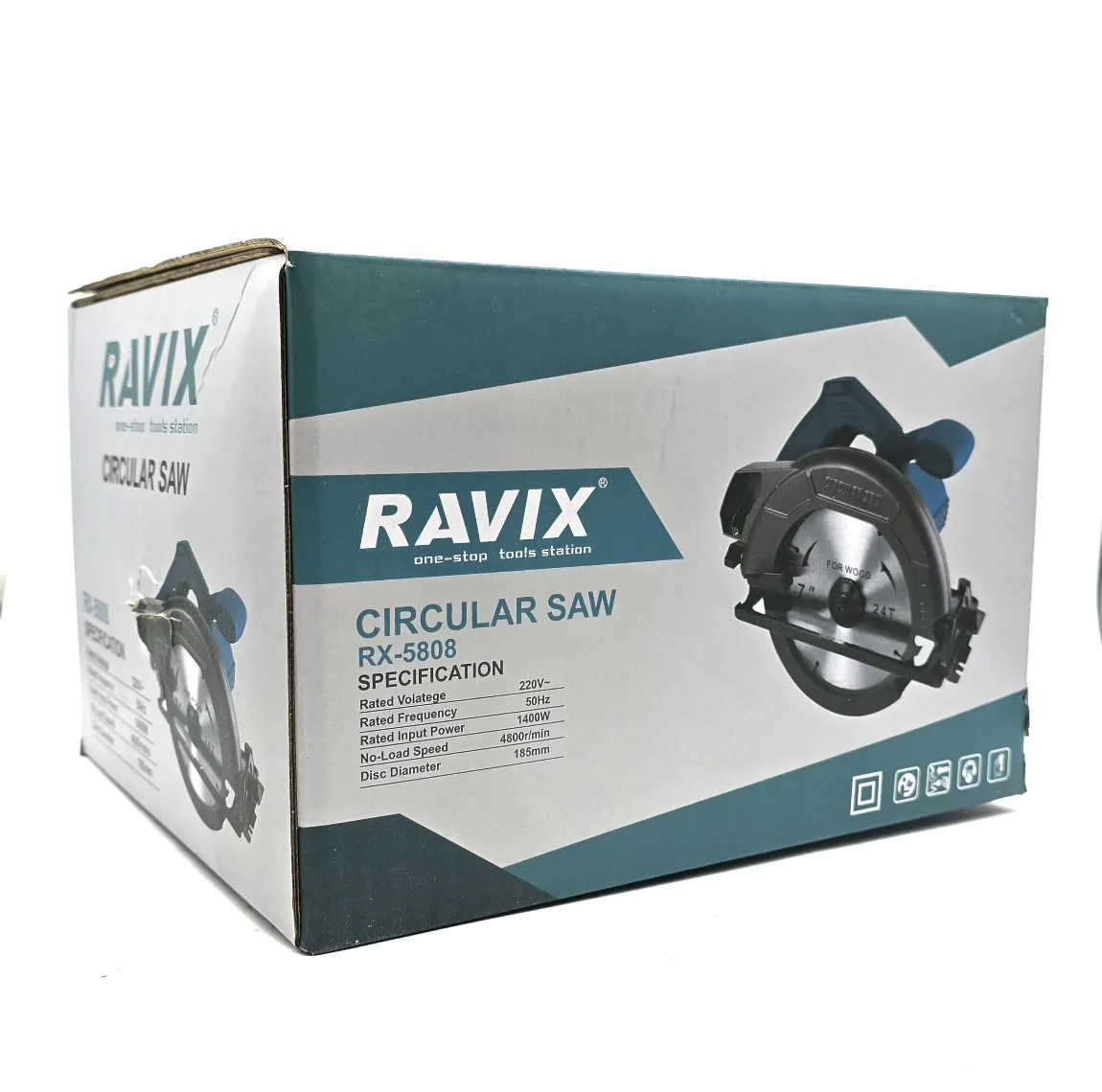 اره دیسکی برقی 1400 وات راویکس مدل RX-5808 به همراه صفحه برش