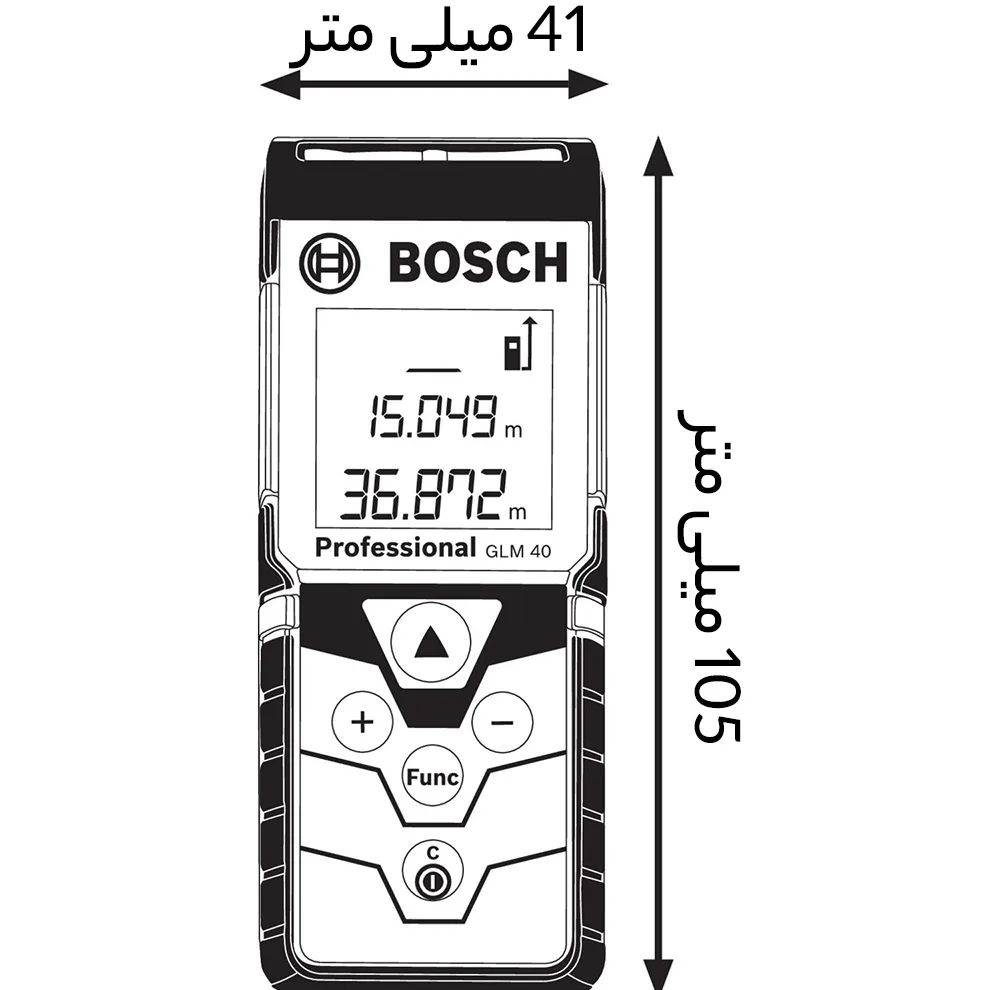 متر لیزری بوش مدل GLM 40