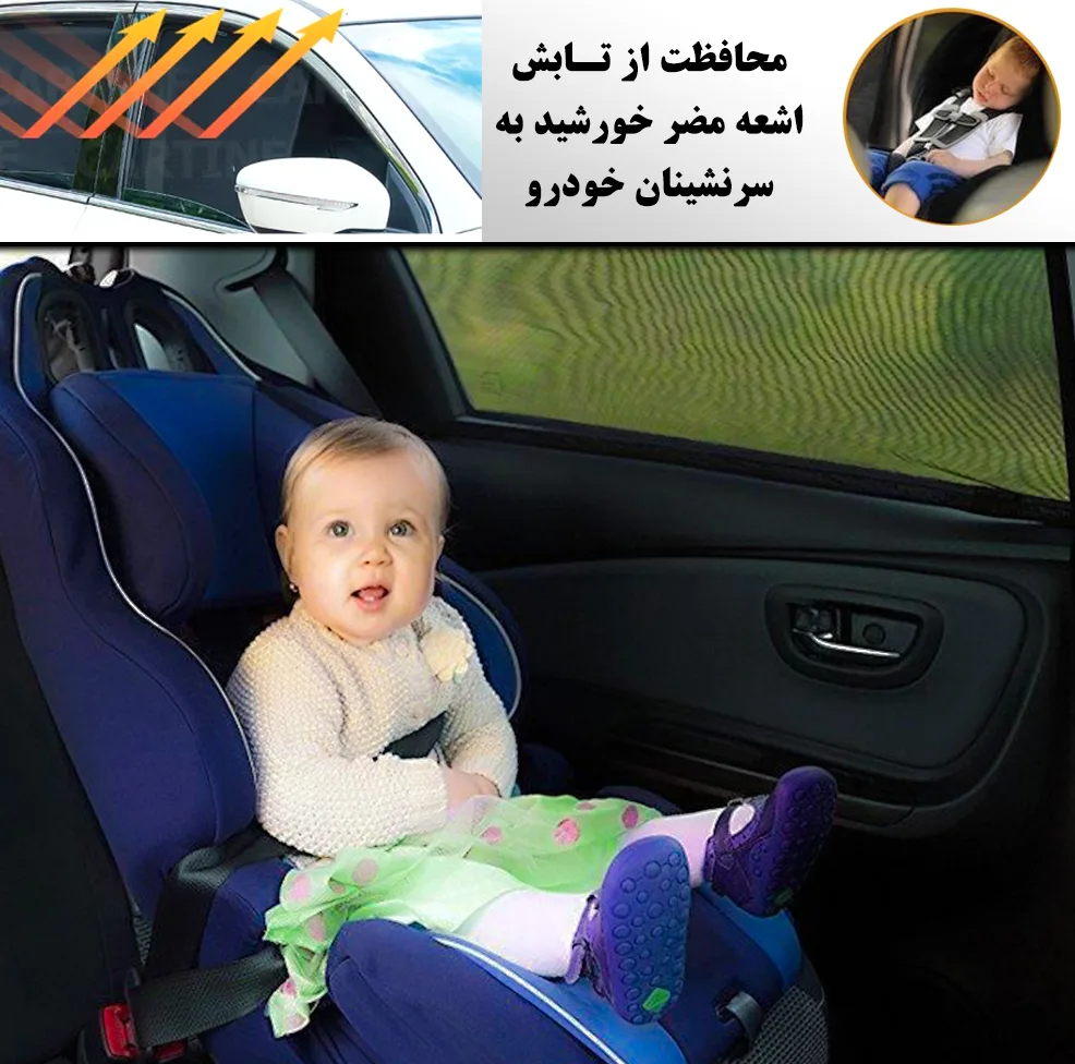 آفتابگیر شیشه پاسیکو مدل Eco sun مناسب برای تویوتا هایلوکس مجموعه 4 عددی