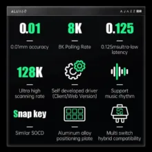کیبورد با سیم گیمینگ آجز مدل Alux 60 Magnetic
