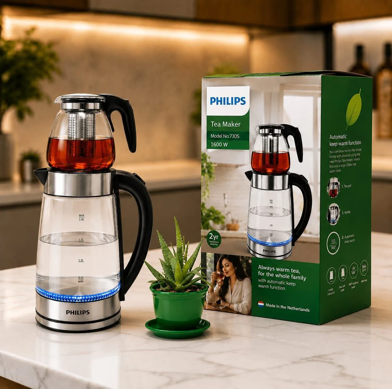 چای ساز رو هم فیلیپس مدل PH_750 کد 859