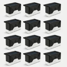 چراغ پارکی خورشیدی  طرح لب پله ای مدل SOLAR DECK LIGHTS مجموعه 12 عددی