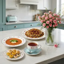سرویس غذاخوری چینی 20 پارچه 4 نفره مدل ZP-308