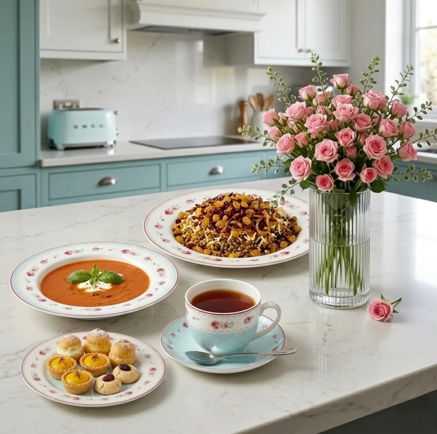 سرویس غذاخوری چینی 20 پارچه 4 نفره مدل ZP-308