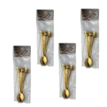 قاشق چای خوری مدل برگ مجموعه 24 عددی