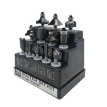 تیغ اوور فرز صنعتی پلاتینیوم مدل YP-SHEFT6MM مجموعه 12 عددی
