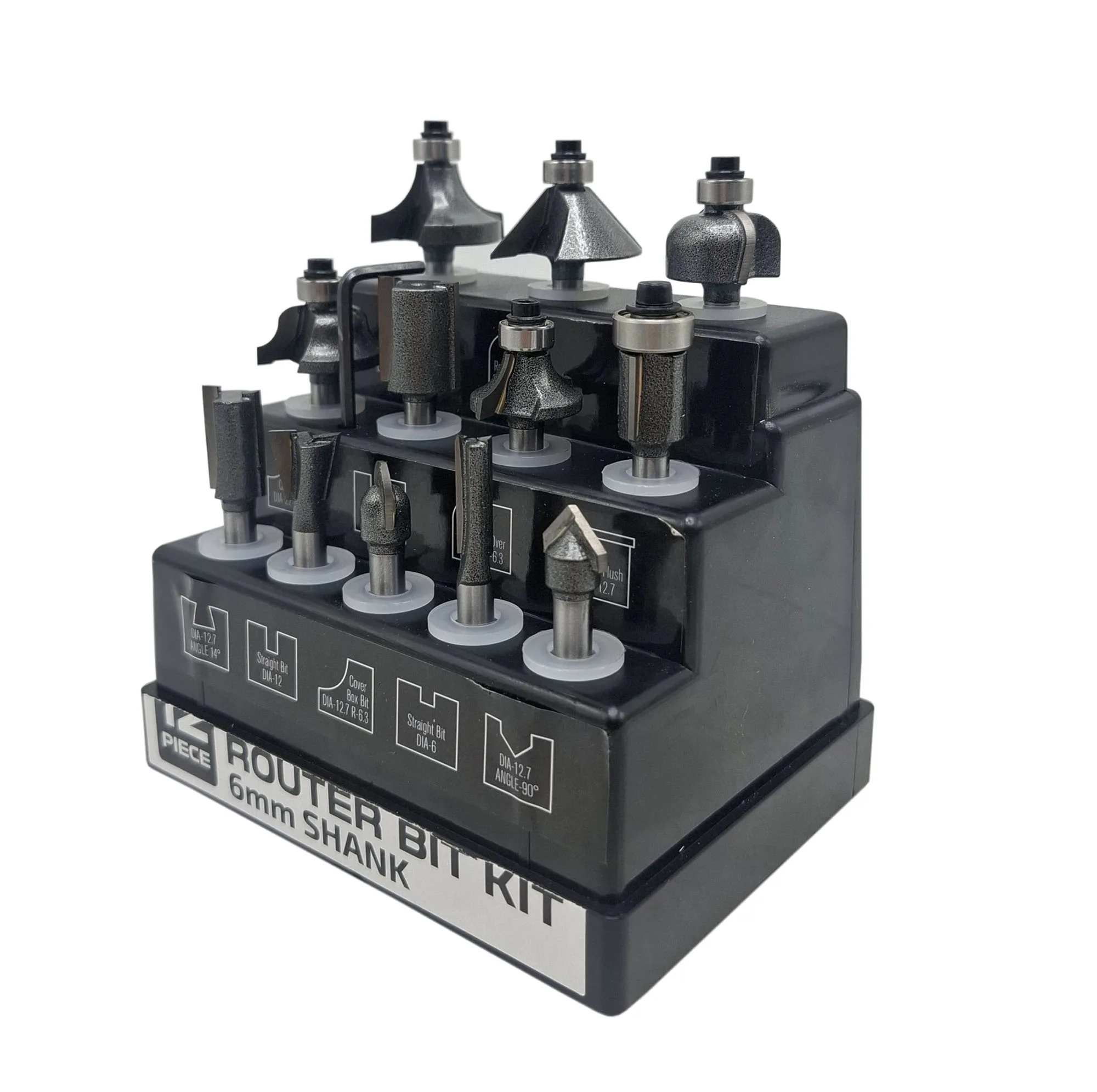 تیغ اوور فرز صنعتی پلاتینیوم مدل YP-SHEFT6MM مجموعه 12 عددی