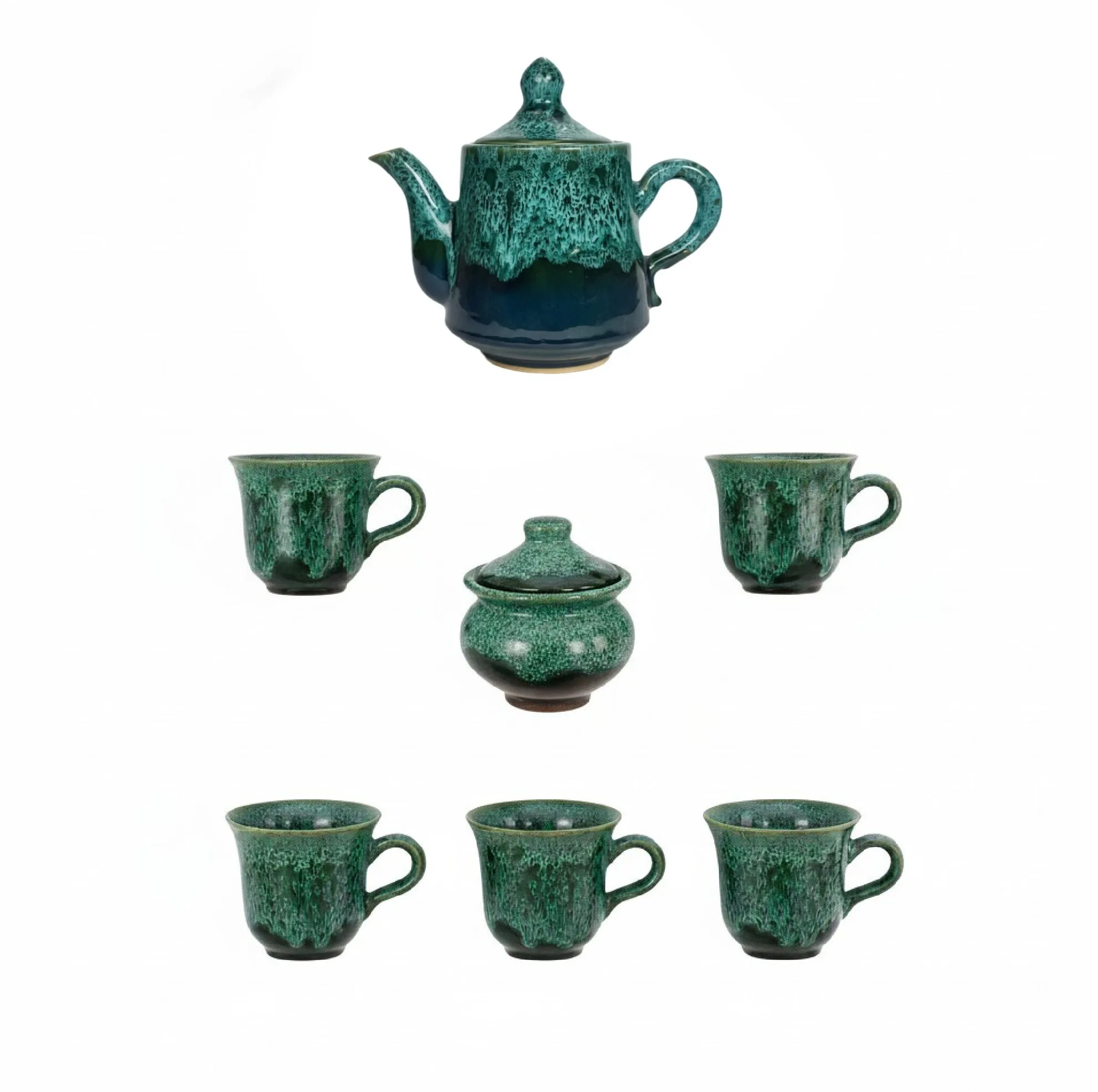 سرویس چای خوری 7 پارچه طرح شره ای کد 2