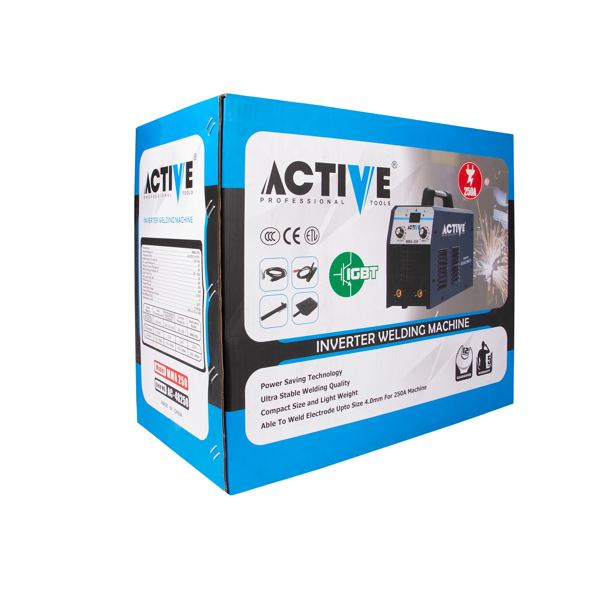 دستگاه جوش اینورتر 250 آمپر اکتیو مدل AC-48250