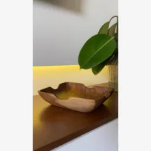ظرف چوبی طرح موج