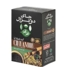 چای سیاه با دارچین و هل دو غزال – 400 گرم