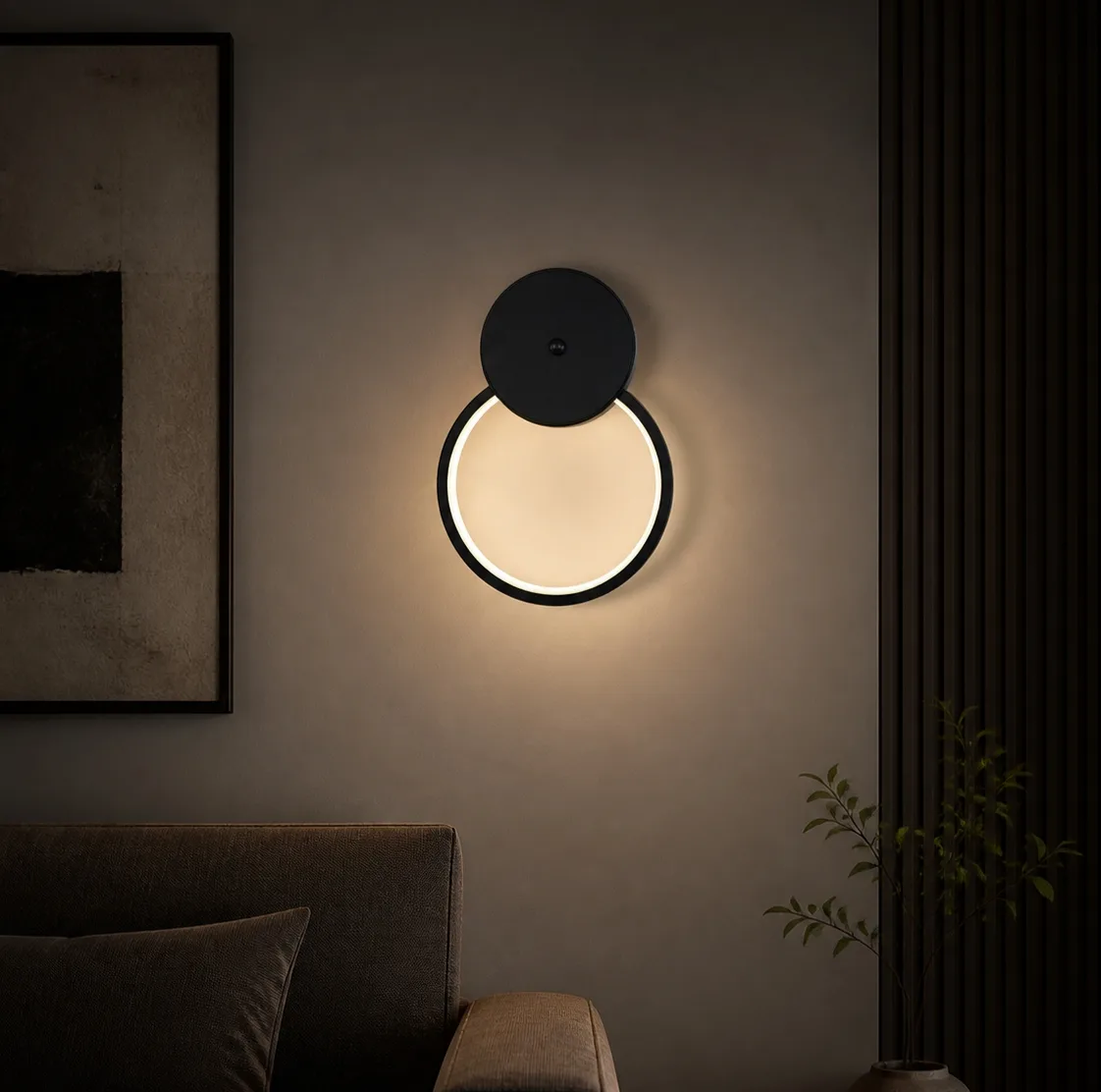 دیوارکوب 1 شعله نور از ما رشکان مدل circle.30