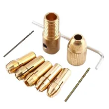 مجموعه 10 عددی سه نظام و مته شفت 2.35 مدل M8082 به همراه کولت مینیاتوری