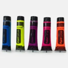رنگ صورت و بدن بلک‌لایت Paint Glow مدل قابل پاک شدن بسته 5 عددی