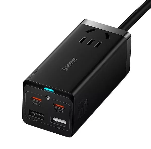 شارژر رومیزی باسئوس مدل Power Combo 65W به همراه کابل USB-C