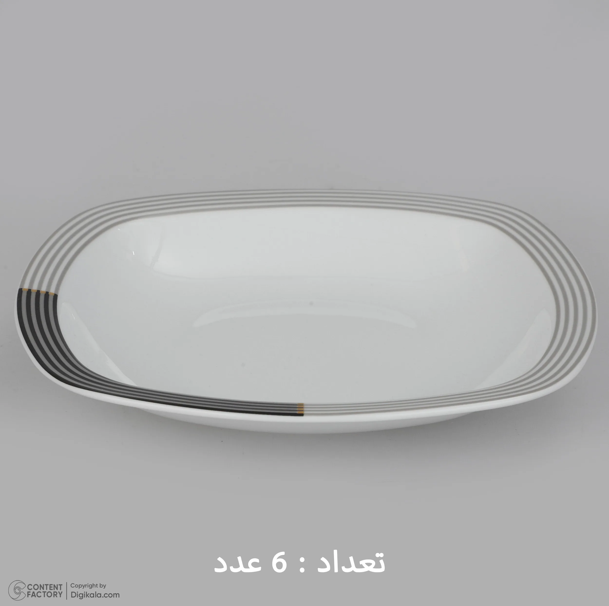 سرویس غذاخوری 27 پارچه 6 نفر چینی زرین ایران مدل وگاس اوریت سری کواترو درجه عالی