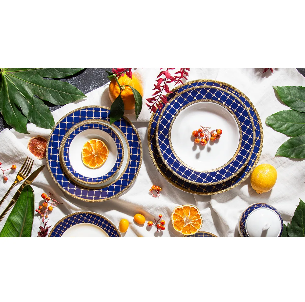سرویس غذاخوری 102 پارچه چینی زرین ایران سری ایتالیا اف مدل هلیا درجه عالی