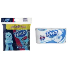 دستمال توالت و دستمال کاغذی تنو مدل soft 88 مجموعه‌ 9 عددی